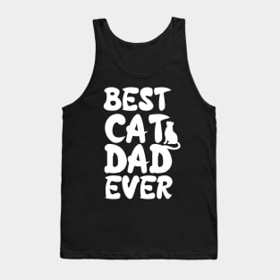 Novelty Best Cat Dad Ever Tank Top